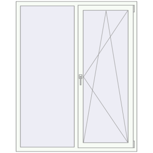 Купити Вікна 1370x1700 мм REHAU SYNEGO MD Білий (RAL 9016) з двох сторін