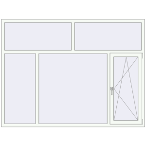 Купити Вікна 2200x1650 мм REHAU Brillant-Design Білий (RAL 9016) з двох сторін