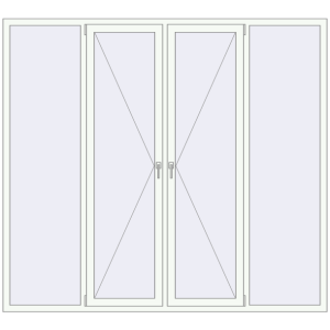 Купити Вікна 2400x2170 мм REHAU Euro 60 Білий (RAL 9016) з двох сторін