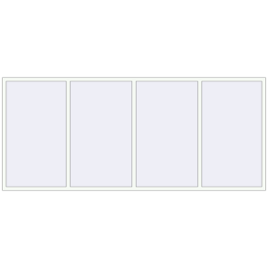 Алюмінієве вікно 3500x1500 мм Із чотирьох частин (комплектація: Преміум). Вид зсередини Купити Вікна 3500x1500 мм Altest Pony 375