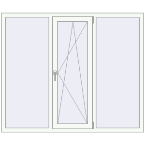 Купити Вікна 1678x1408 мм REHAU Euro 70 Білий (RAL 9016) з двох сторін