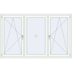 Купити Вікна 2100x1300 мм REHAU Euro 70 Білий (RAL 9016) з двох сторін