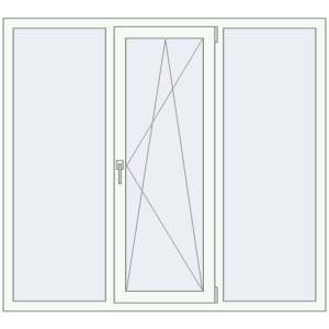 Купити Вікна 1615x1465 мм REHAU Euro 70 Білий (RAL 9016) з двох сторін