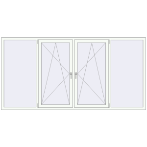 Купити Вікна 2800x1400 мм REHAU Euro 70 Білий (RAL 9016) з двох сторін