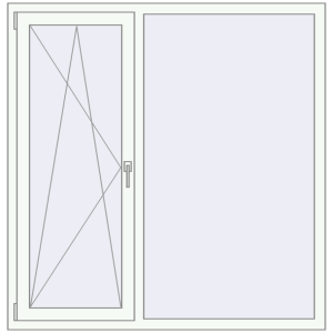 Купити Вікна 1460x1500 мм REHAU SYNEGO MD Білий (RAL 9016) з двох сторін