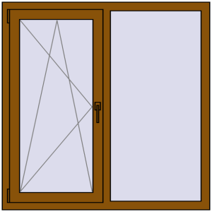 Купити Вікна 1200x1200 мм REHAU Euro 70 GOLDEN OAK з двох сторін