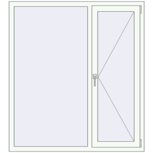 Купити Вікна 1350x1500 мм Altest Pony 375 RAL 9016 Traffic white з двох сторін
