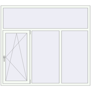 Купити Вікна 1900x1700 мм REHAU Euro 70 Білий (RAL 9016) з двох сторін