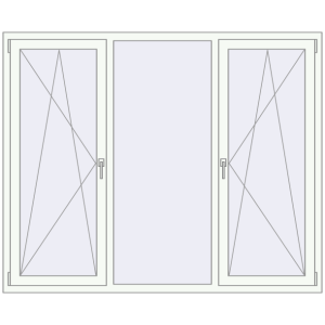 Купити Вікна 1900x1550 мм REHAU Euro 70 Білий (RAL 9016) з двох сторін