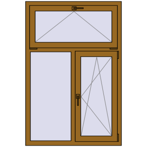 Купити Вікна 1000x1500 мм REHAU Euro 70 LIGHT_OAK з двох сторін