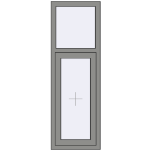 Купити Вікна 500x1500 мм Altest Pony 375 RAL 9007 Grey aluminium з двох сторін