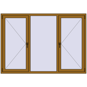 Купити Вікна 2000x1400 мм REHAU SYNEGO MD LIGHT_OAK з двох сторін