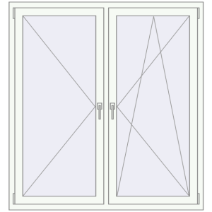 Купити Вікна 1400x1500 мм REHAU Brillant-Design Білий (RAL 9016) з двох сторін