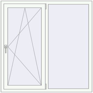 Купити Вікна 1350x1350 мм REHAU SYNEGO MD Білий (RAL 9016) з двох сторін