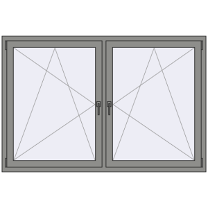 Купити Вікна 1800x1200 мм Altest Pony 375 RAL 9007 Grey aluminium з двох сторін