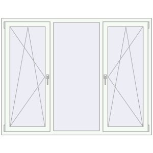 Купити Вікна 1800x1400 мм REHAU Euro 60 Білий (RAL 9016) з двох сторін