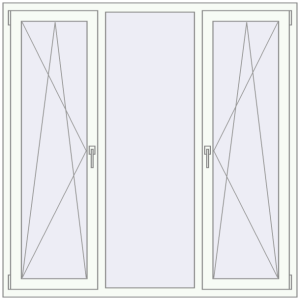 Купити Вікна 1600x1600 мм REHAU Euro 70 Білий (RAL 9016) з двох сторін