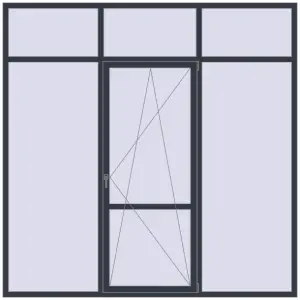 Купити Вікна 2600x2600 мм REHAU Brillant-Design ANTHRACITE_GREY_STRUKTURAL з двох сторін