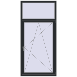 Купити Вікна 950x2000 мм Altest Pony 375 RAL 9017 Traffic black з двох сторін