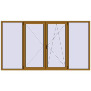 Купити Вікна 2800x1550 мм REHAU Brillant-Design LIGHT_OAK з двох сторін