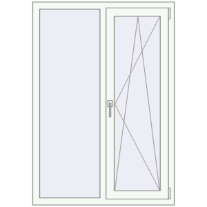 Купити Вікна 1010x1440 мм REHAU Euro 70 Білий (RAL 9016) з двох сторін
