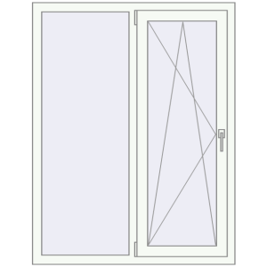 Купити Вікна 1100x1420 мм REHAU Brillant-Design Білий (RAL 9016) з двох сторін