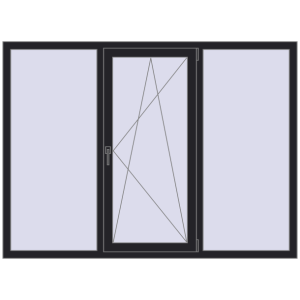 Купити Вікна 1900x1400 мм REHAU Euro 60 BLACK_ULTI-MATT з двох сторін