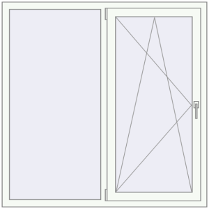 Купити Вікна 1400x1400 мм REHAU Euro 60 Білий (RAL 9016) з двох сторін