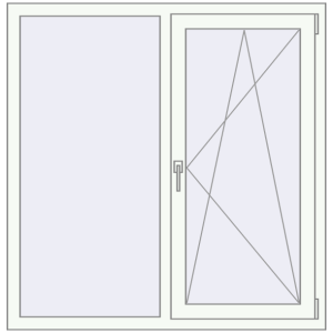 Купити Вікна 1300x1300 мм REHAU Euro 60 Білий (RAL 9016) з двох сторін