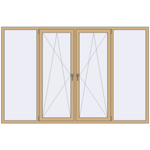 Купити Вікна 2600x1700 мм Altest Pony 375 RAL 1001 Beige з двох сторін