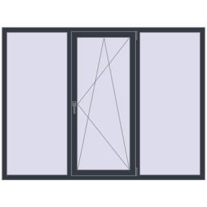 Купити Вікна 2000x1500 мм REHAU SYNEGO MD ANTHRACITE_GREY_STRUKTURAL з двох сторін