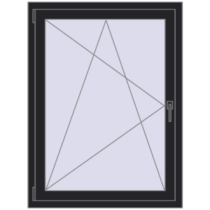 Купити Вікна 900x1200 мм REHAU Euro 60 BLACK_ULTI-MATT з двох сторін