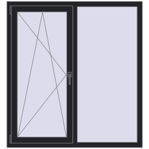 Купити Вікна 1300x1400 мм REHAU Euro 60 BLACK_ULTI-MATT з двох сторін