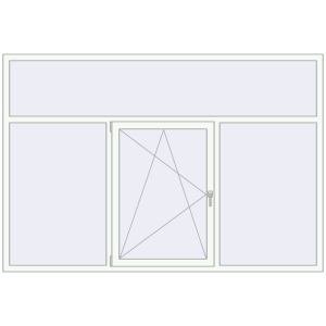 Купити Вікна 2500x1700 мм REHAU Euro 70 Білий (RAL 9016) з двох сторін