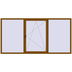 Купити Вікна 3000x1500 мм REHAU Euro 60 GOLDEN OAK з двох сторін