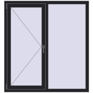Купити Вікна 1300x1400 мм REHAU Euro 60 BLACK_ULTI-MATT з двох сторін