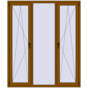 Купити Вікна 1600x1900 мм REHAU Brillant-Design GOLDEN OAK з двох сторін
