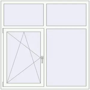 Купити Вікна 1500x1500 мм REHAU Euro 60 Білий (RAL 9016) з двох сторін