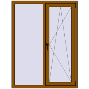 Купити Вікна 1100x1460 мм REHAU Euro 60 GOLDEN OAK з двох сторін