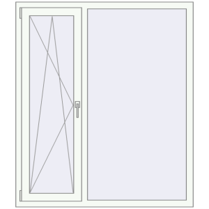 Купити Вікна 1300x1500 мм Altest Pony 375 RAL 9016 Traffic white з двох сторін