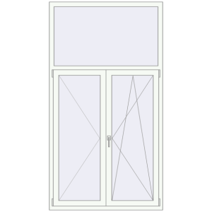 Купити Вікна 1200x2200 мм REHAU Euro 70 Білий (RAL 9016) з двох сторін