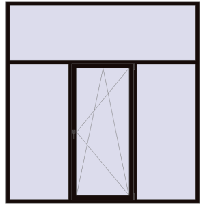 Купити Вікна 2500x2600 мм REHAU Brillant-Design BLACK_BROWN з двох сторін