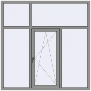Купити Вікна 1800x1800 мм Altest Pony 375 RAL 9007 Grey aluminium з двох сторін