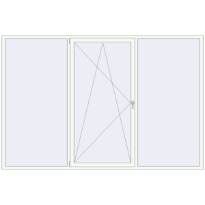 Купити Вікна 3000x2000 мм REHAU Brillant-Design Білий (RAL 9016) з двох сторін