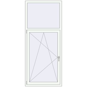 Купити Вікна 889x2070 мм REHAU SYNEGO MD Білий (RAL 9016) з двох сторін