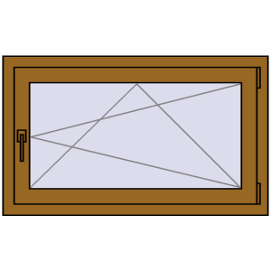 Купити Вікна 1000x600 мм REHAU Euro 60 LIGHT_OAK з двох сторін