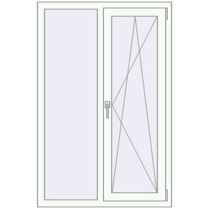 Купити Вікна 950x1450 мм REHAU Brillant-Design Білий (RAL 9016) з двох сторін