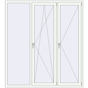 Купити Вікна 1800x2000 мм REHAU Euro 70 Білий (RAL 9016) з двох сторін