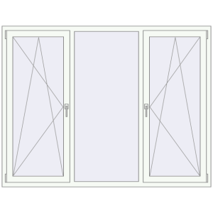 Купити Вікна 1950x1500 мм REHAU SYNEGO MD Білий (RAL 9016) з двох сторін