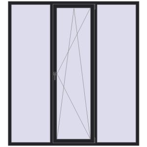 Купити Вікна 2000x2200 мм REHAU SYNEGO MD BLACK_ULTI-MATT з двох сторін